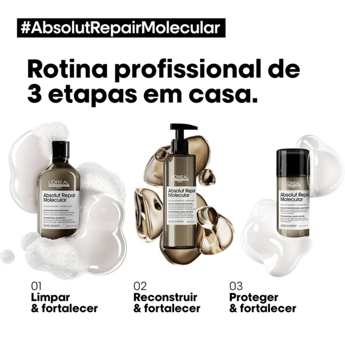 Leave-in Loreal Absolut Repair Molecular Máscara 100 ml
