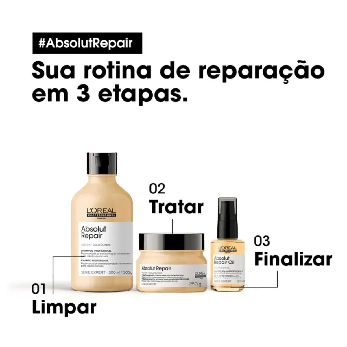Oleo Loreal Absolut Repair Gold Quinoa 10in1 Reparador 30 ml