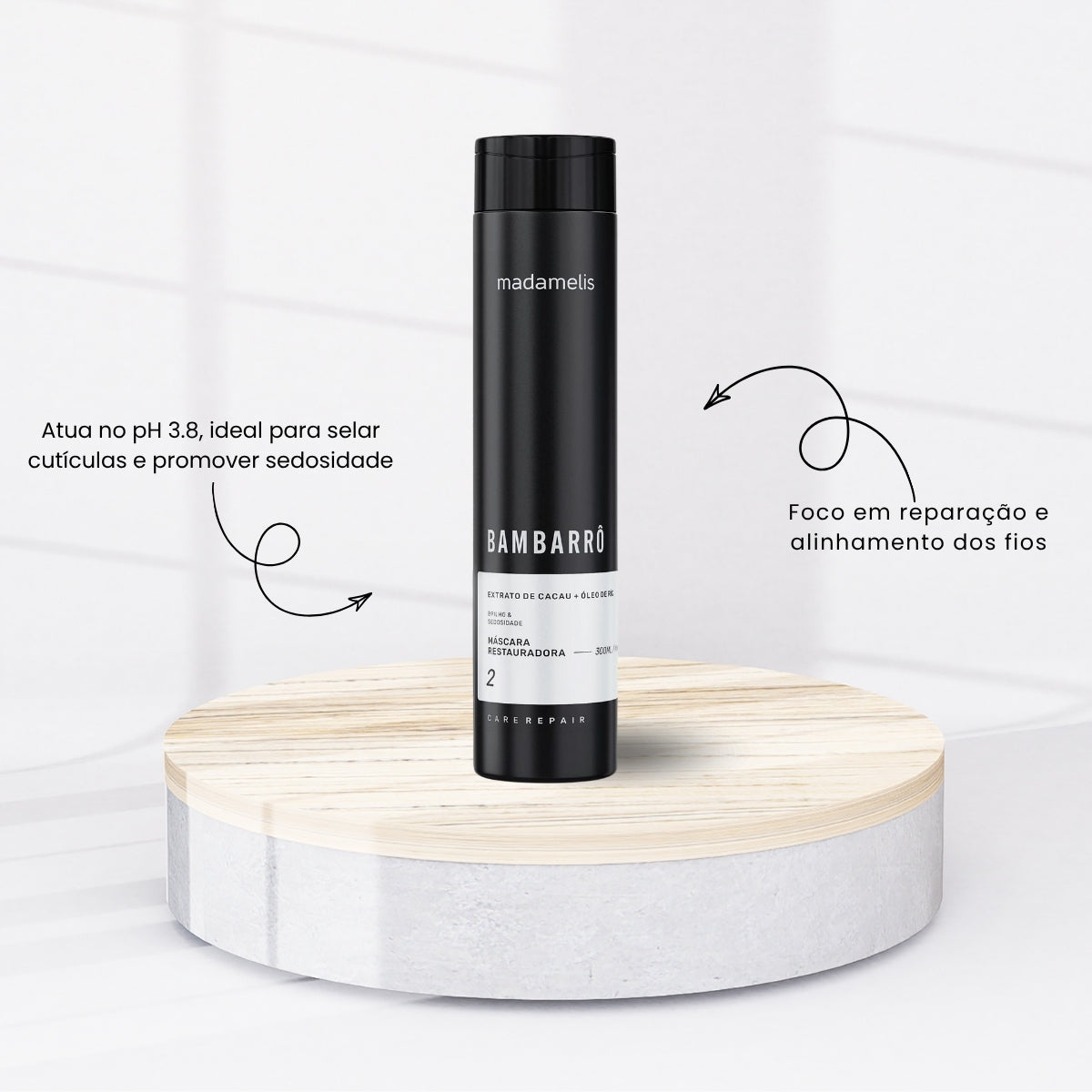 Kit Madamelis Bambarro Tratamento Capilar 2 x 300 ml