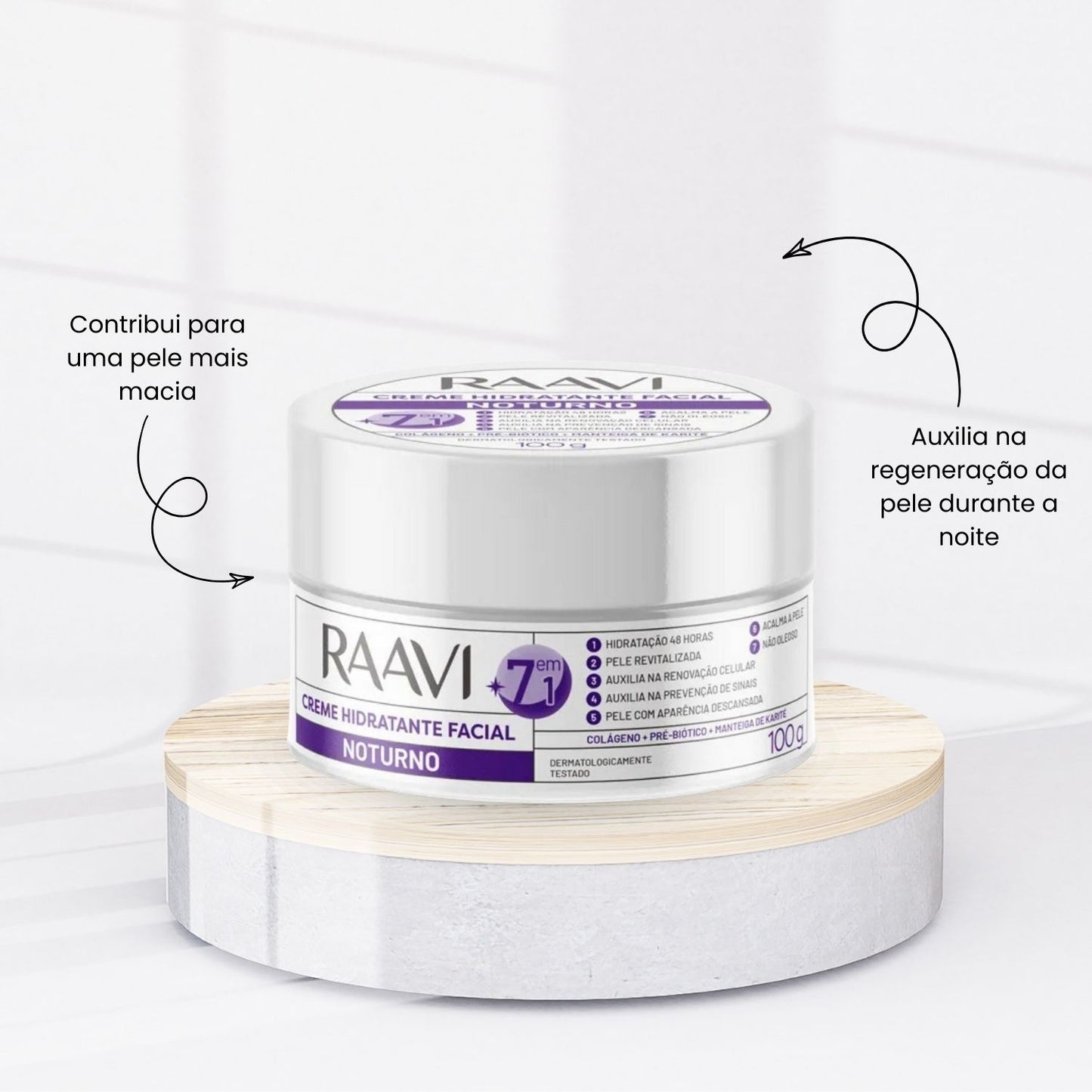 Raavi Creme Hidratante Facial Noturno 100 g