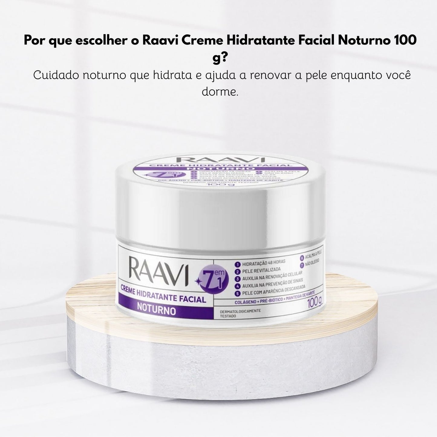 Raavi Creme Hidratante Facial Noturno 100 g