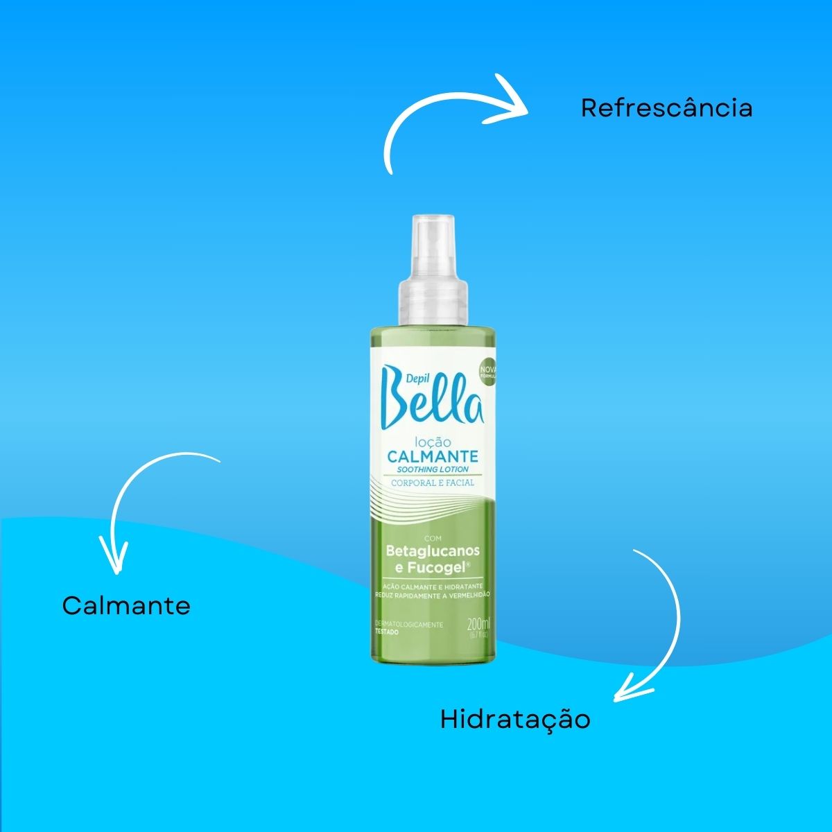 Depil Bella Loção Calmante Corporal e Facial 200 ml