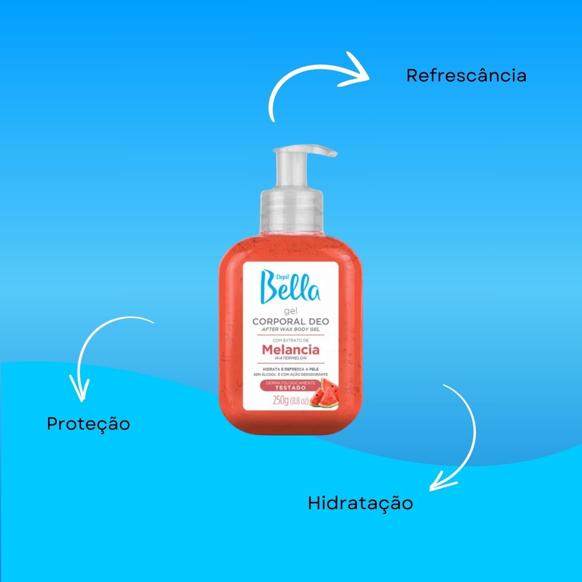 Depil Bella Gel Corporal Deo Melancia 250 g