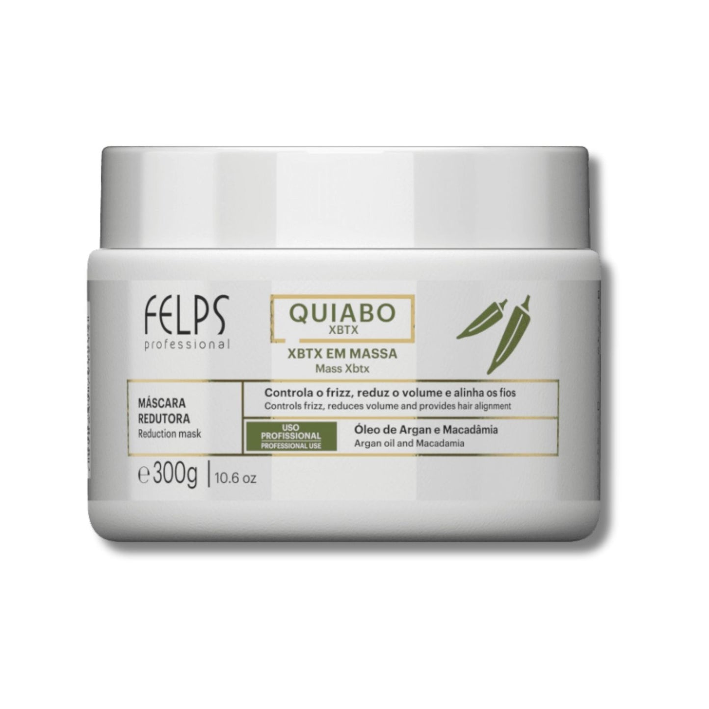 Botox Capilar Felps Quiabo XBTX Redutor de Volume em Massa 300 g