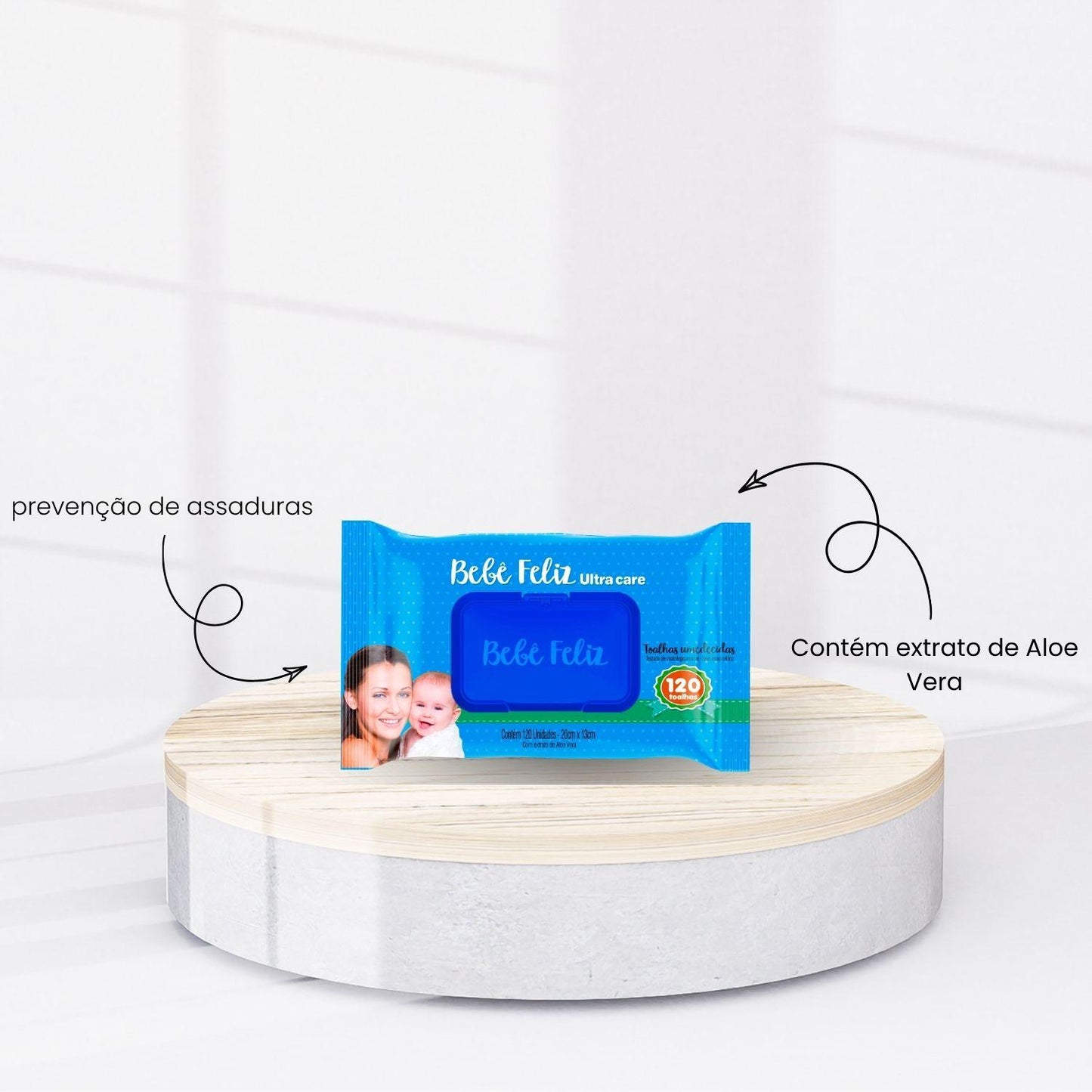 Bebê Feliz Toalhas Umedecidas 120 Folhas