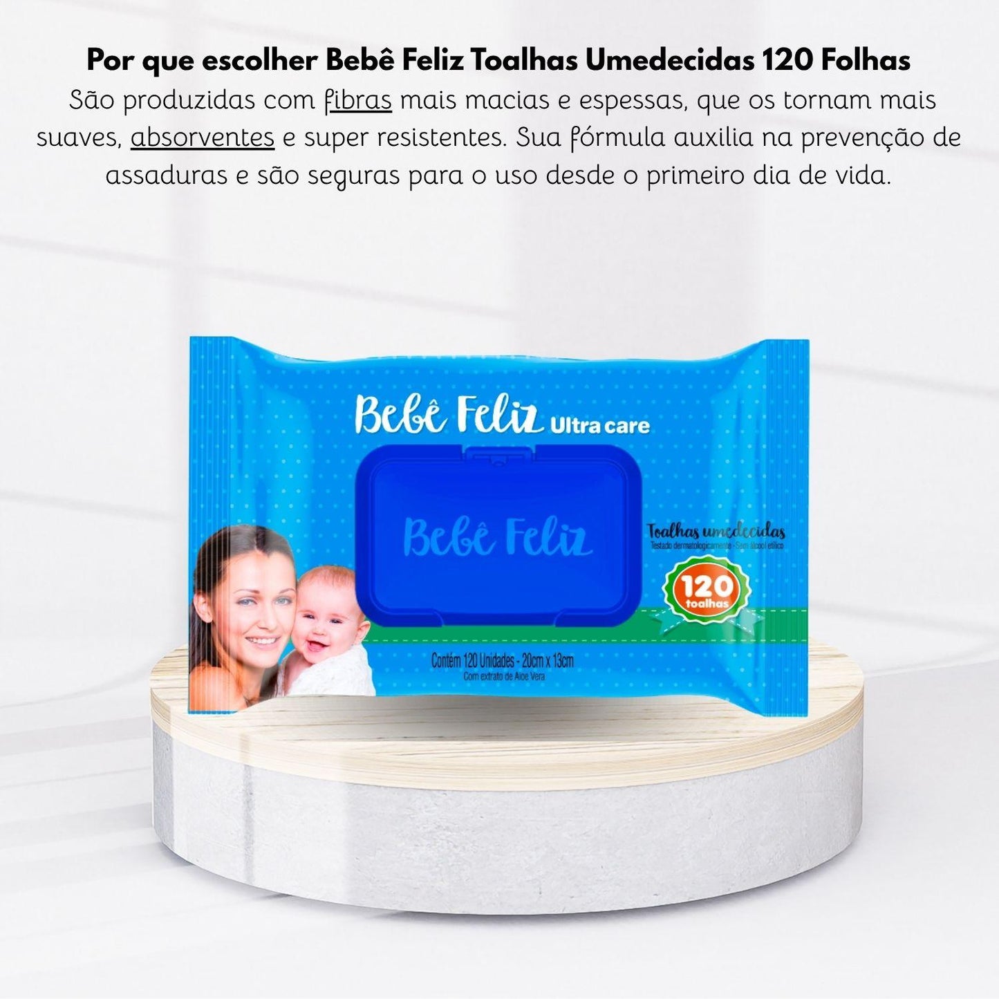 Bebê Feliz Toalhas Umedecidas 120 Folhas