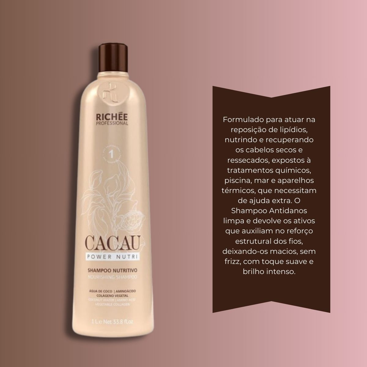 Shampoo Richée Cacau Power Nutri 1 Litro