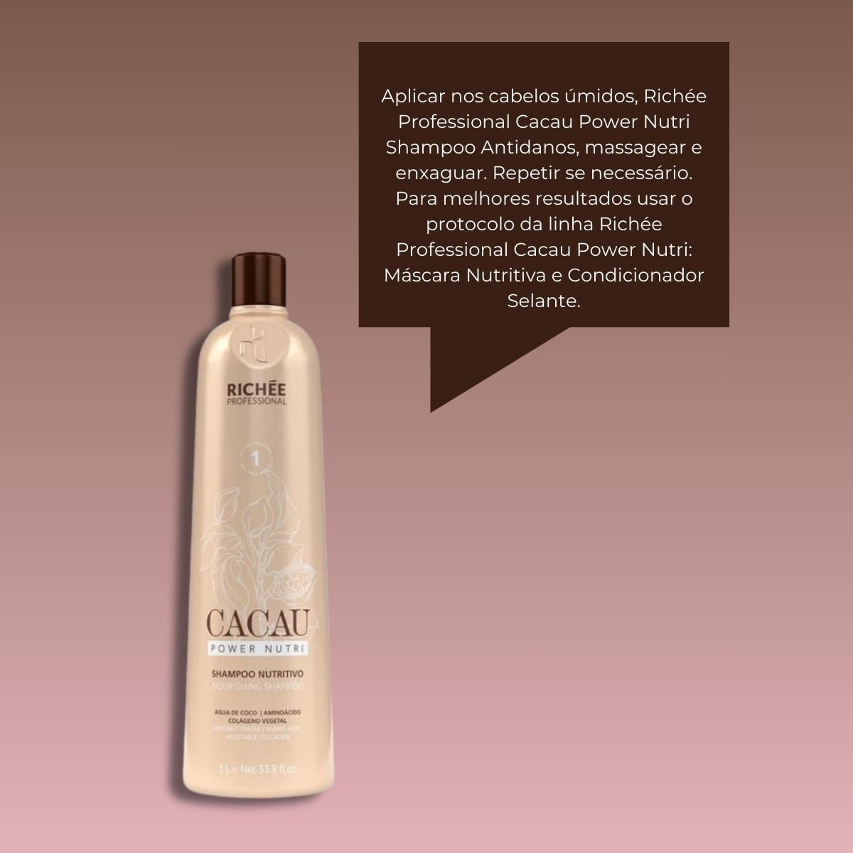 Shampoo Richée Cacau Power Nutri 1 Litro