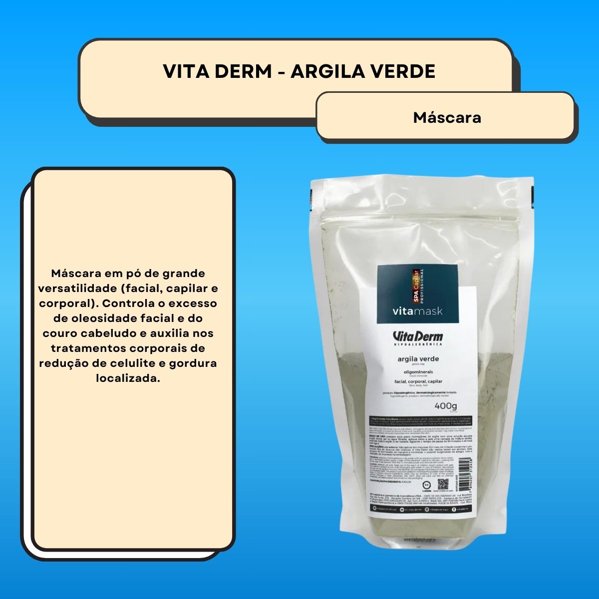 Vita Derm Argila Verde 400 g
