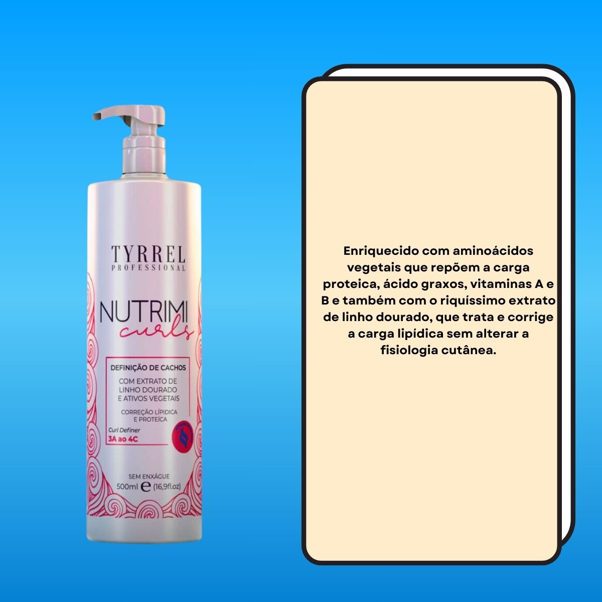 Leave-in Tyrrel Nutrimi Curls Definidor de Cachos para Cabelo Cacheado 500 ml