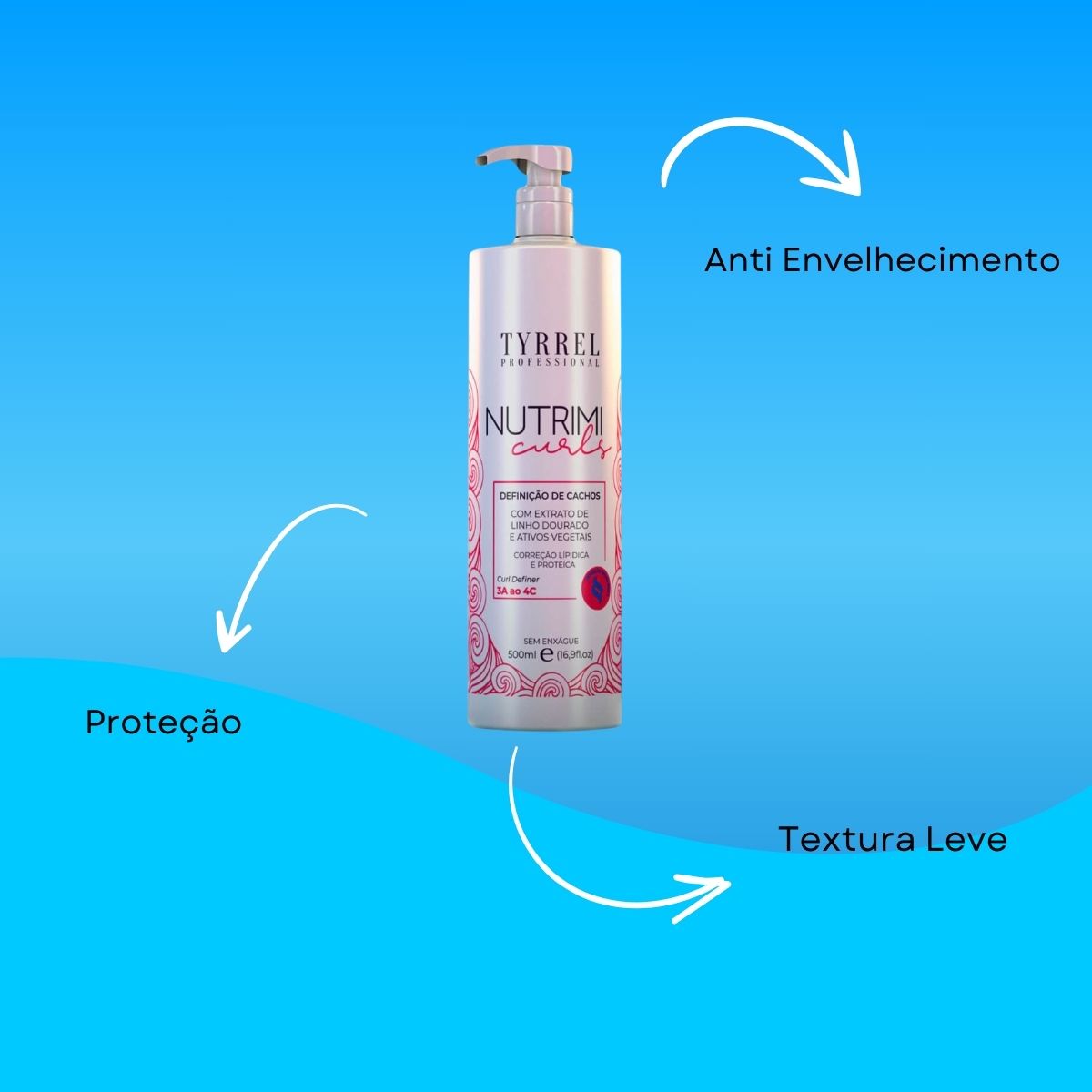 Leave-in Tyrrel Nutrimi Curls Definidor de Cachos para Cabelo Cacheado 500 ml