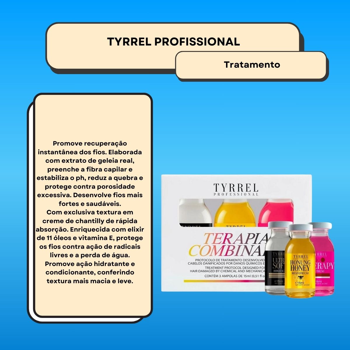 Kit Tyrrel Terapia Combinada com 3 Ampolas 15 ml