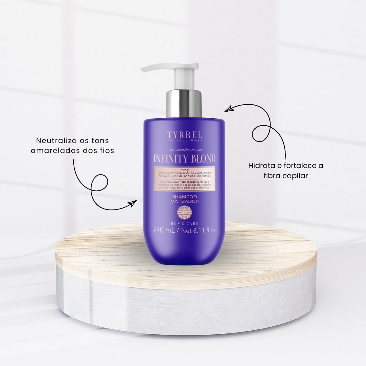 Kit Tyrrel Infinity Blond Shampoo e Máscara 250 ml