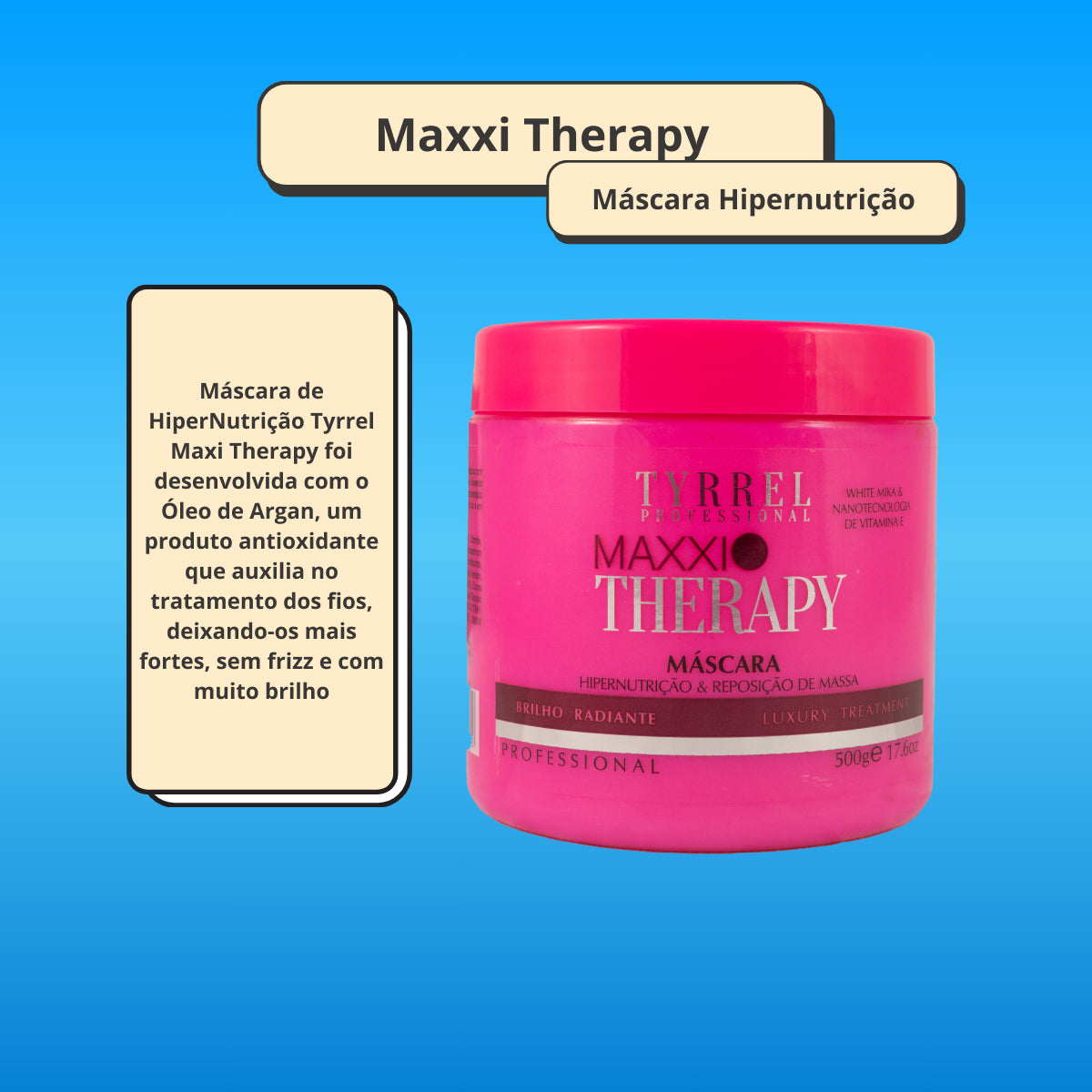 Kit Tyrrel Maxxi Therapy 2 Máscara Hipernutrição 500 g