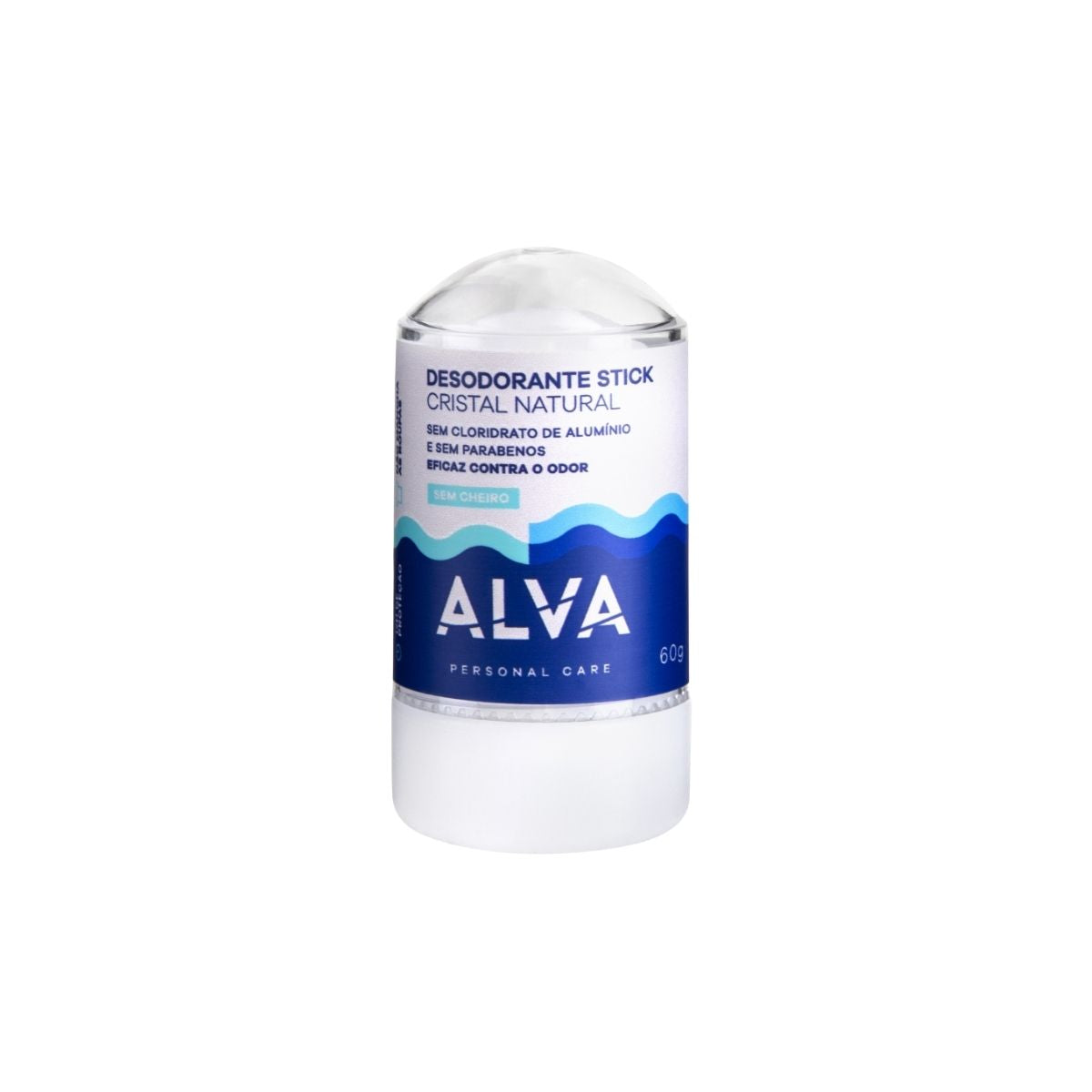 Alva Cristal Stick Desodorante Natural Sem Cheiro 60 g