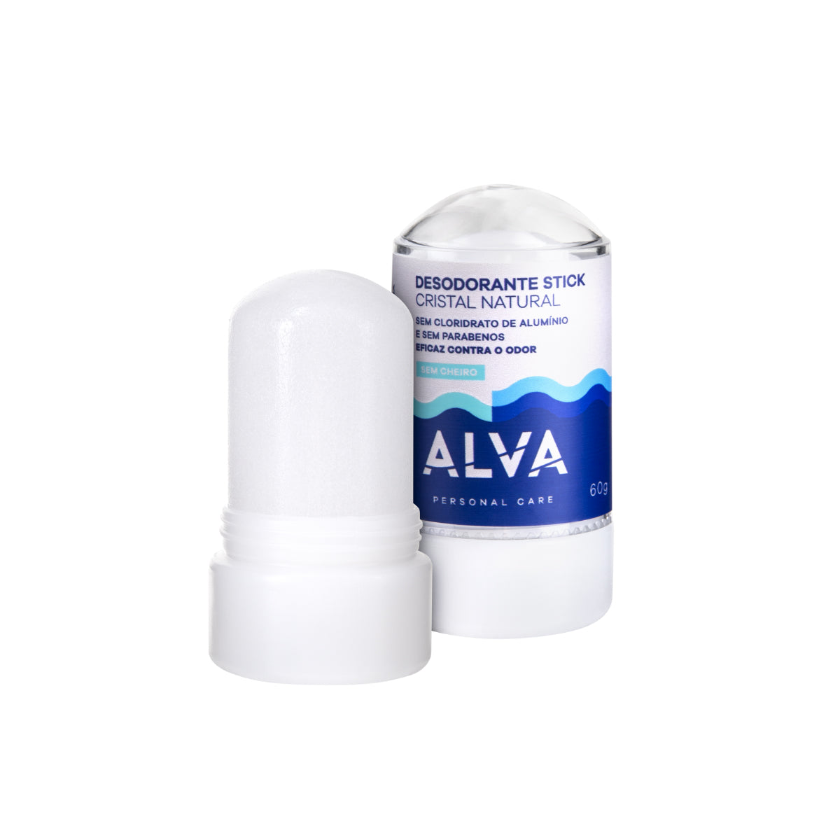 Alva Cristal Stick Desodorante Natural Sem Cheiro 60 g