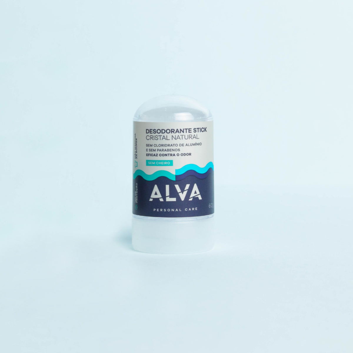 Alva Cristal Stick Desodorante Natural Sem Cheiro 60 g