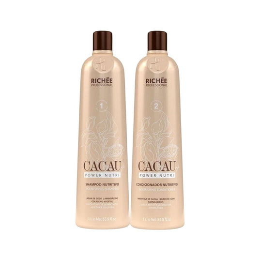 Kit Richée Cacau Power Nutri Shampoo e Condicionador 1 Litro