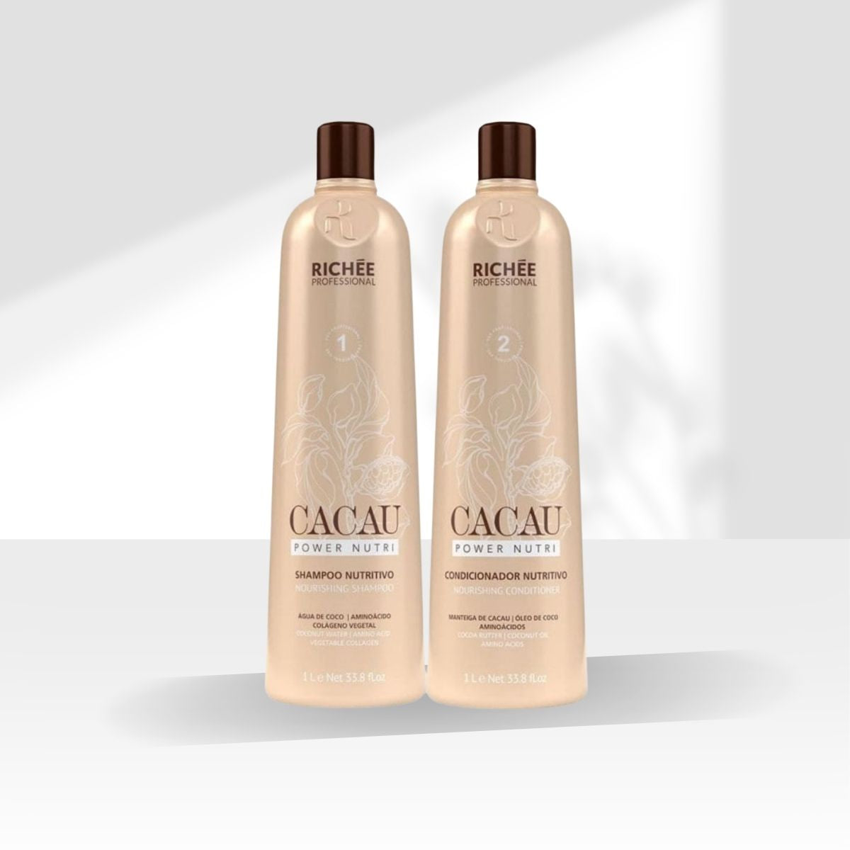 Kit Richée Cacau Power Nutri Shampoo e Condicionador 1 Litro