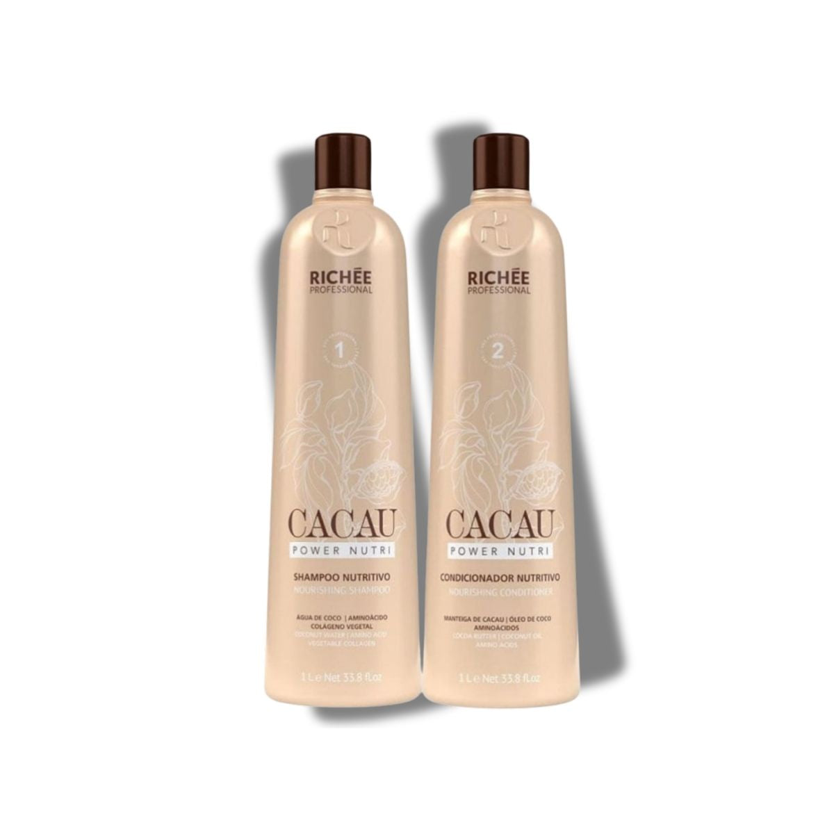 Kit Richée Cacau Power Nutri Shampoo e Condicionador 1 Litro