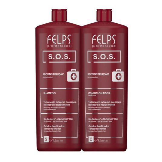 Kit Felps S.O.S Shampoo + Condicionador (2 x 1 Litro)