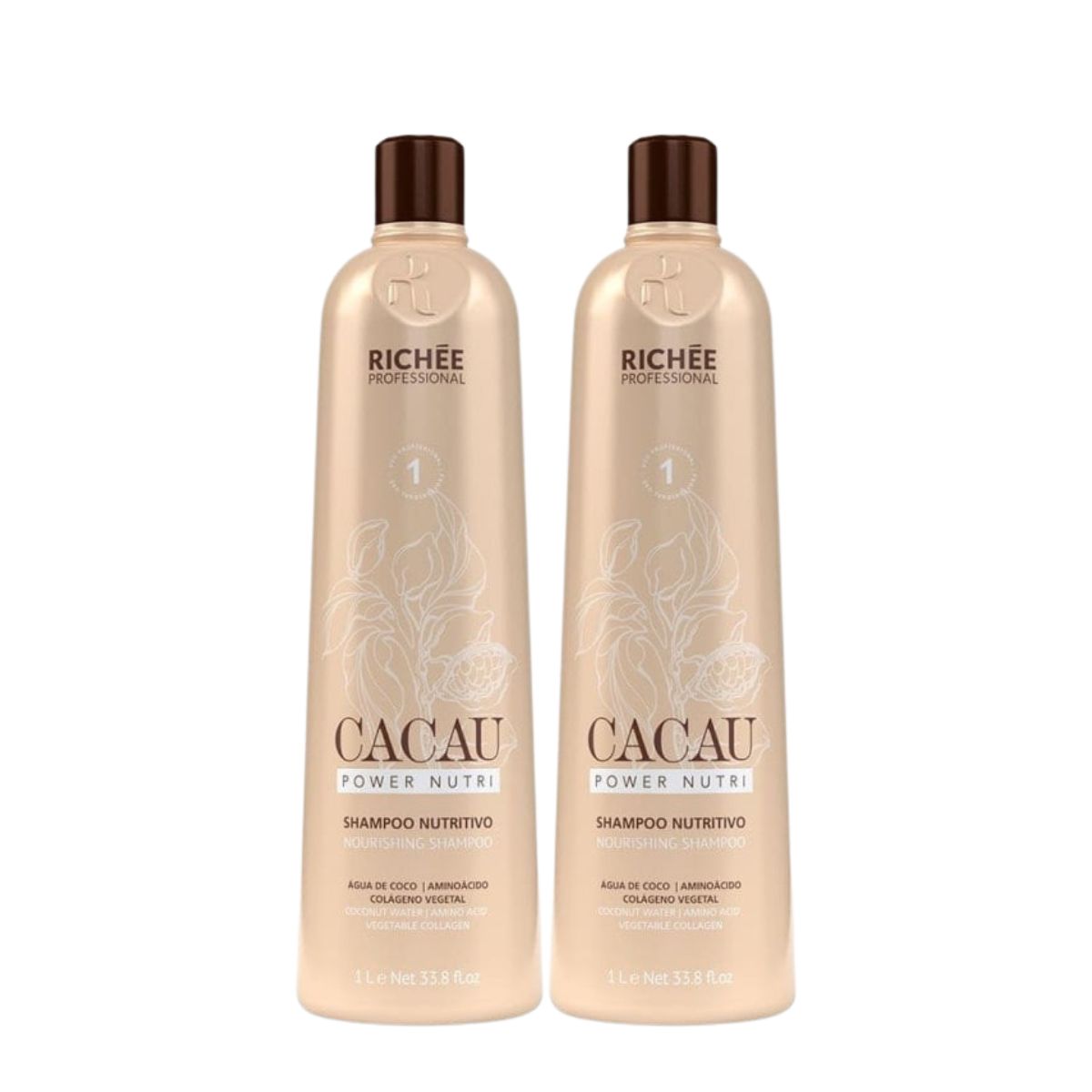 Kit Richée Cacau Power Nutri 2 Shampoo 1 Litro