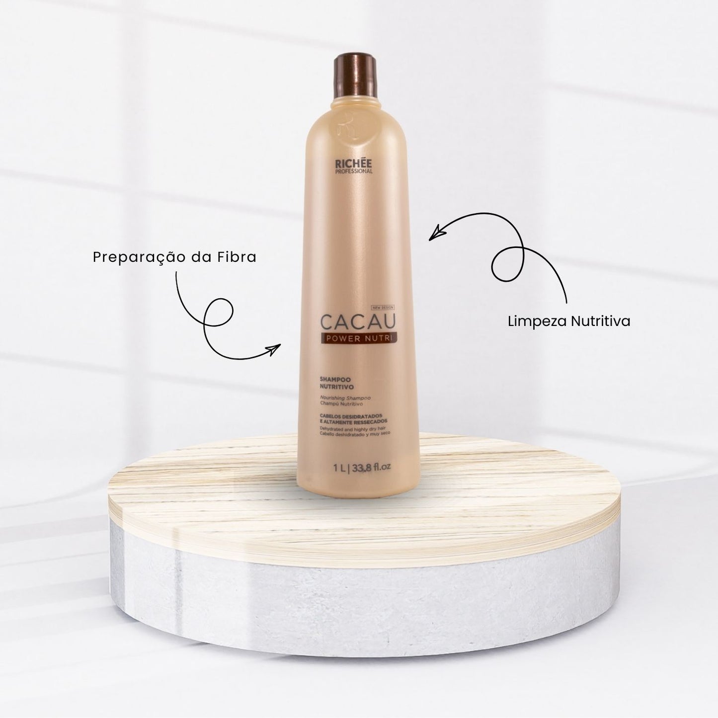 Kit Richée Cacau Power Nutri 2 Shampoo 1 Litro