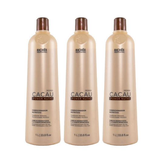 Kit Richée Cacau Power Nutri 3 Condicionador 1 Litro