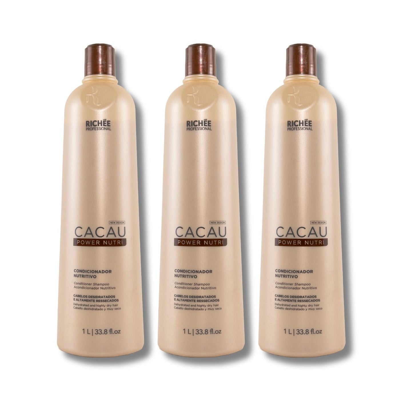 Kit Richée Cacau Power Nutri 3 Condicionador 1 Litro