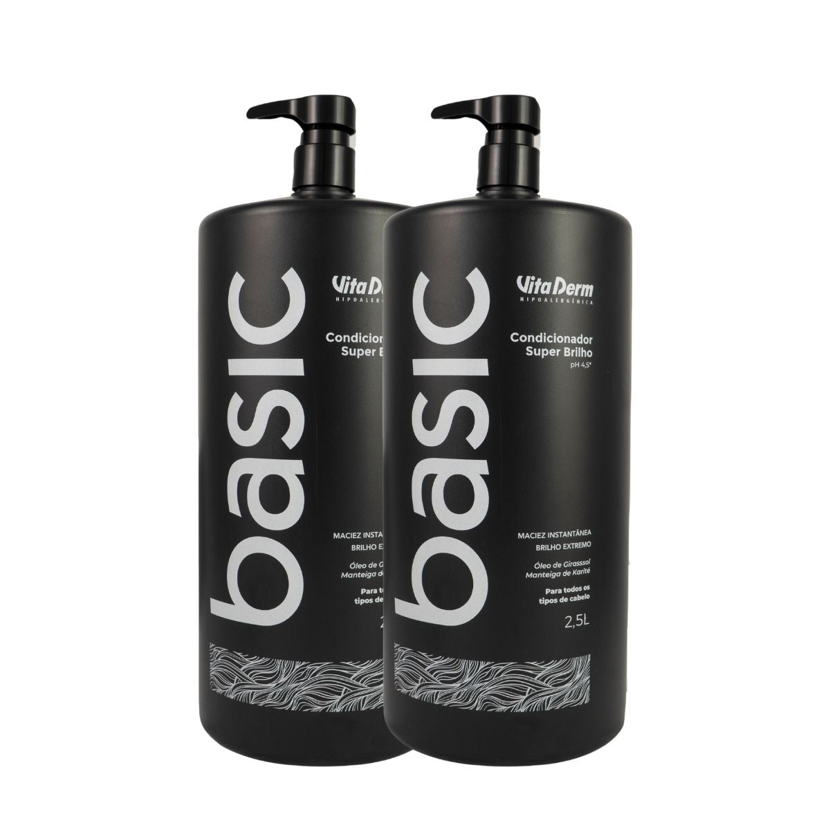 Kit Vita Derm Basic Super Brilho 2 Condicionador 2,5L