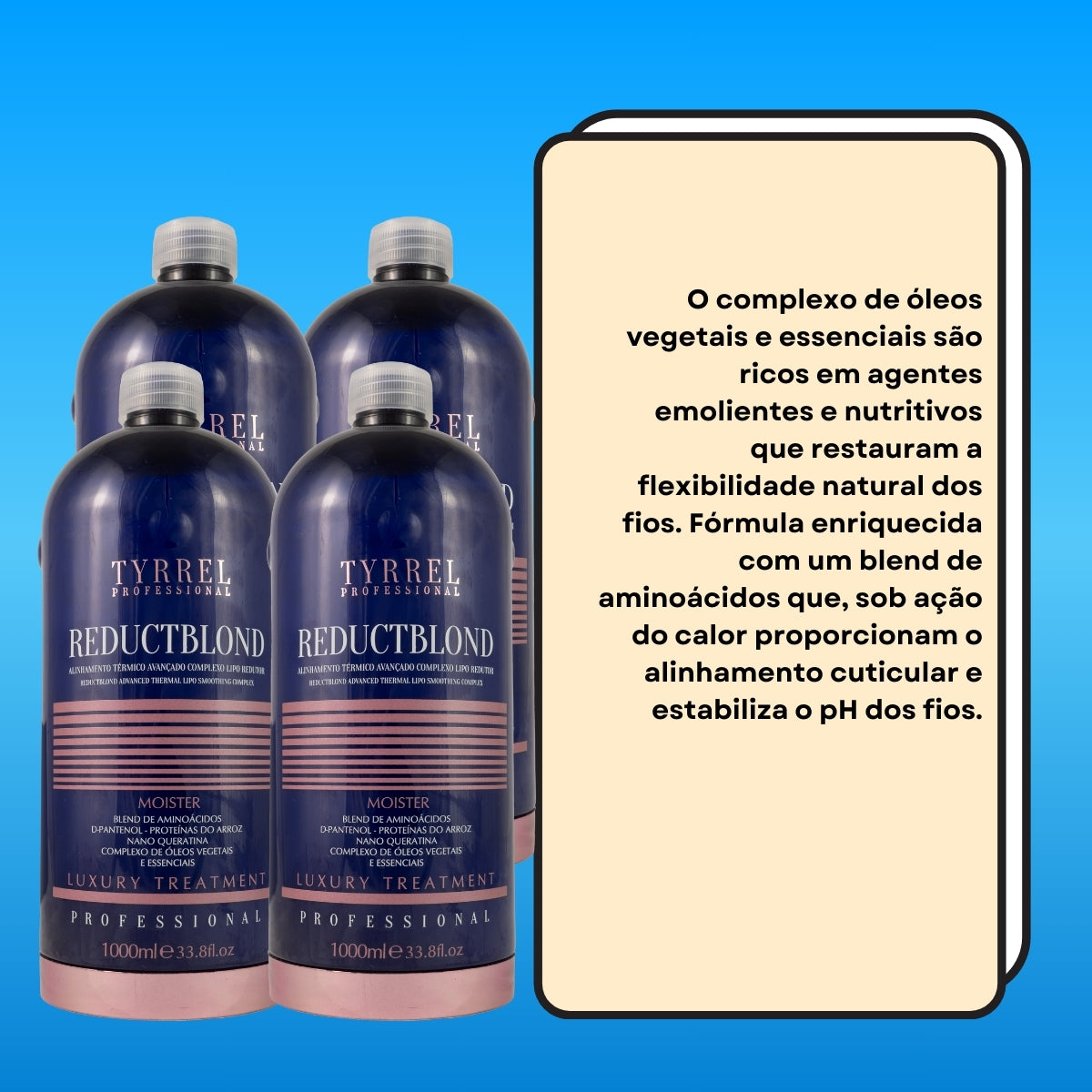 Kit Tyrrel Reductblond 4 Alinhamento Térmico 1 Litro