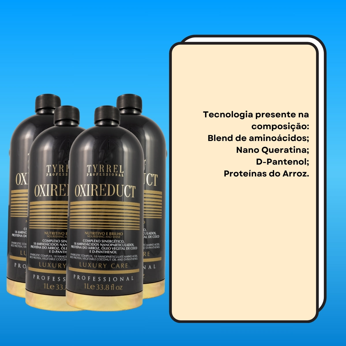 Kit Tyrrel Oxireduct 4 Escova Progressiva 1 Litro