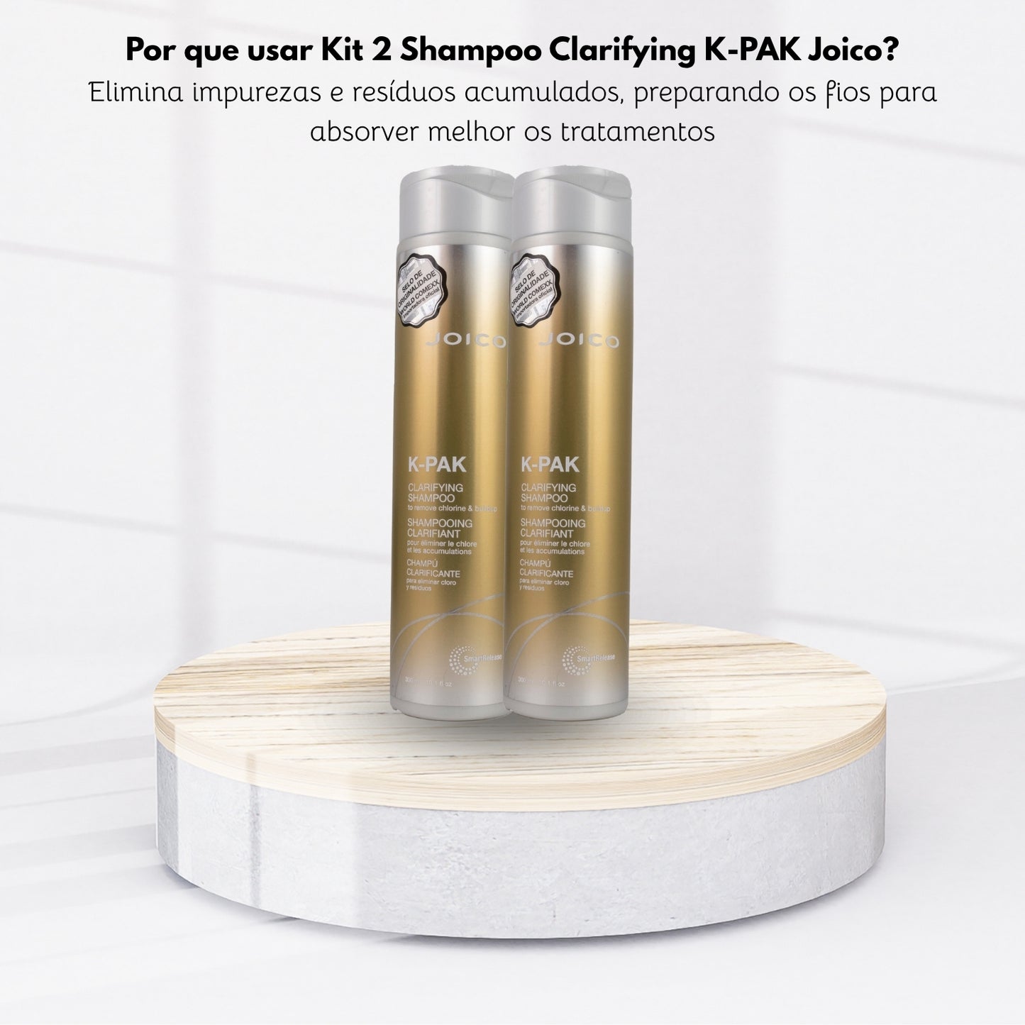 Kit Joico K-PAK Clarifying 2 Shampoo Antirresíduo 300 ml
