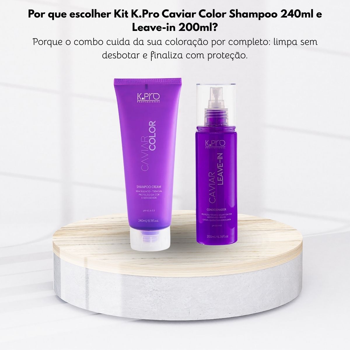 Kit K.Pro Caviar Color Shampoo 240 ml + Leave-in 200 ml