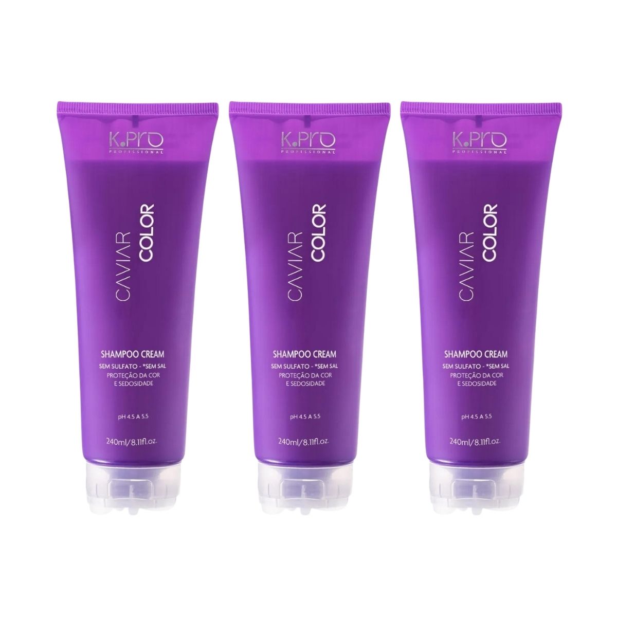 Kit K.Pro Caviar Color 3 Shampoos Cream 240 ml