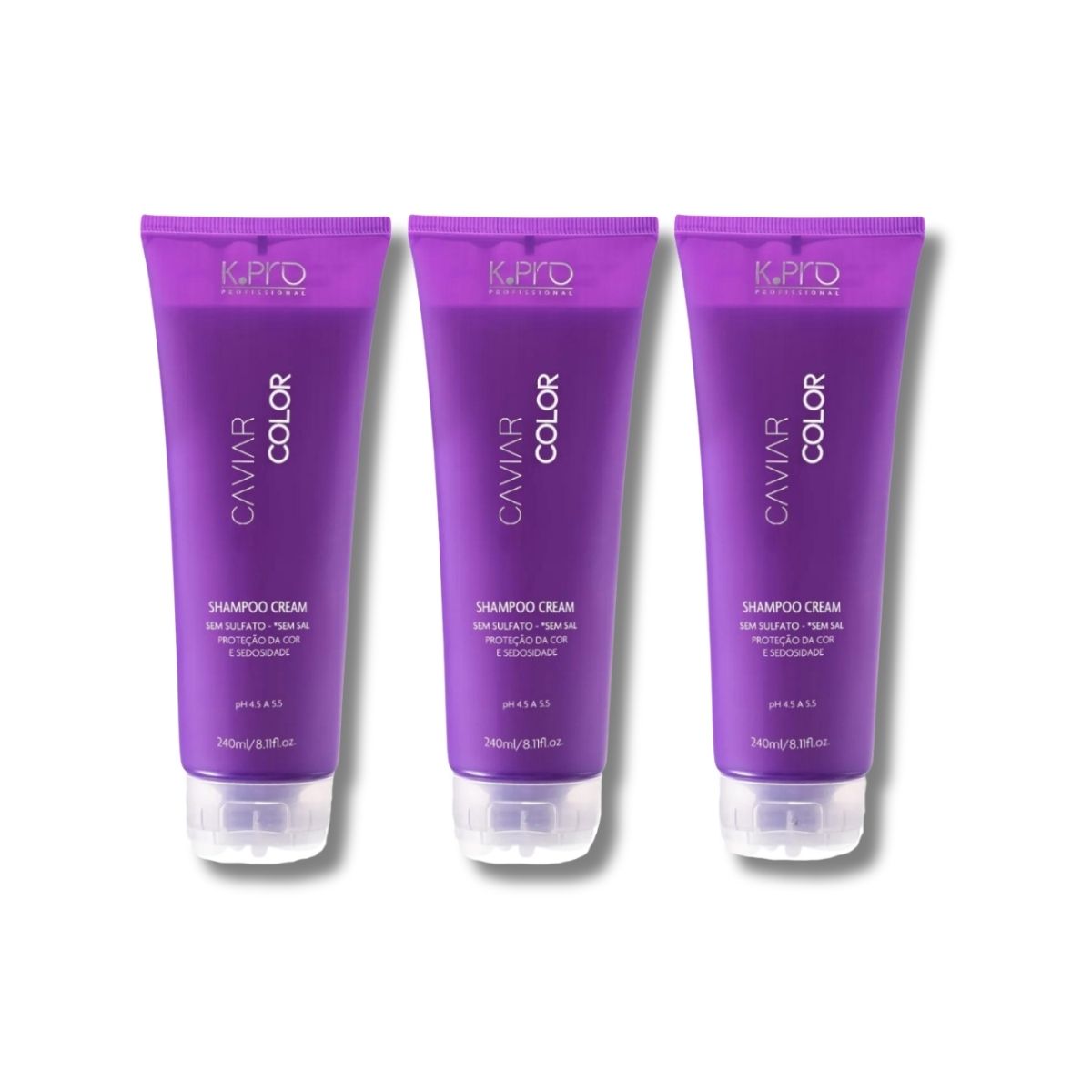 Kit K.Pro Caviar Color 3 Shampoos Cream 240 ml