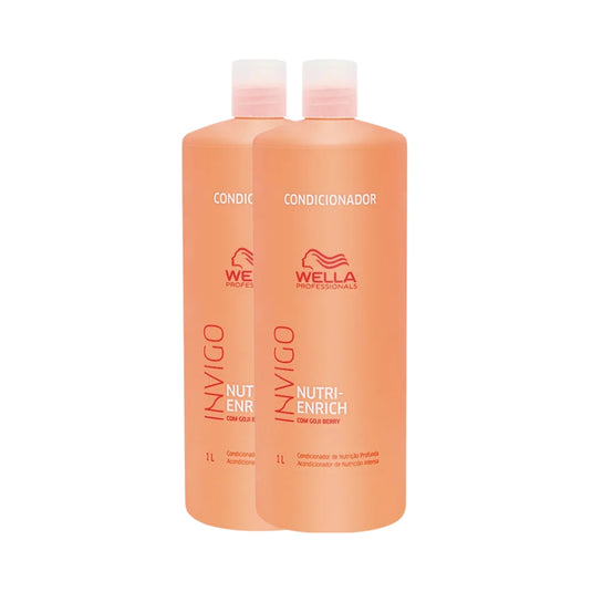 Kit 2 Condicionador Wella Invigo Nutri-Enrich 1 Litro