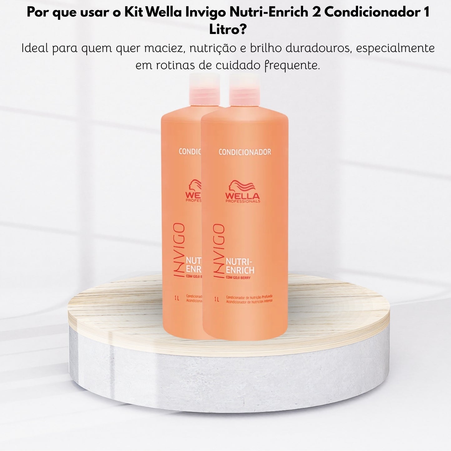 Kit 2 Condicionador Wella Invigo Nutri-Enrich 1 Litro