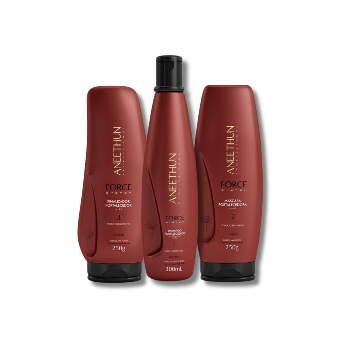 Kit Aneethun Force Shampoo 300 ml + Máscara 250 g + Finalizador 250 g