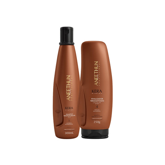 Kit Aneethun Kera Shampoo Reestruturante 300 ml + Leave in 250 g