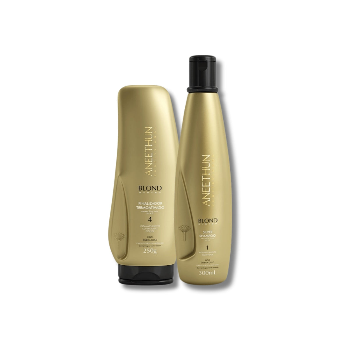 Kit Aneethun Blond Shampoo Silver 300 ml + Finalizador Termoativado 250 g