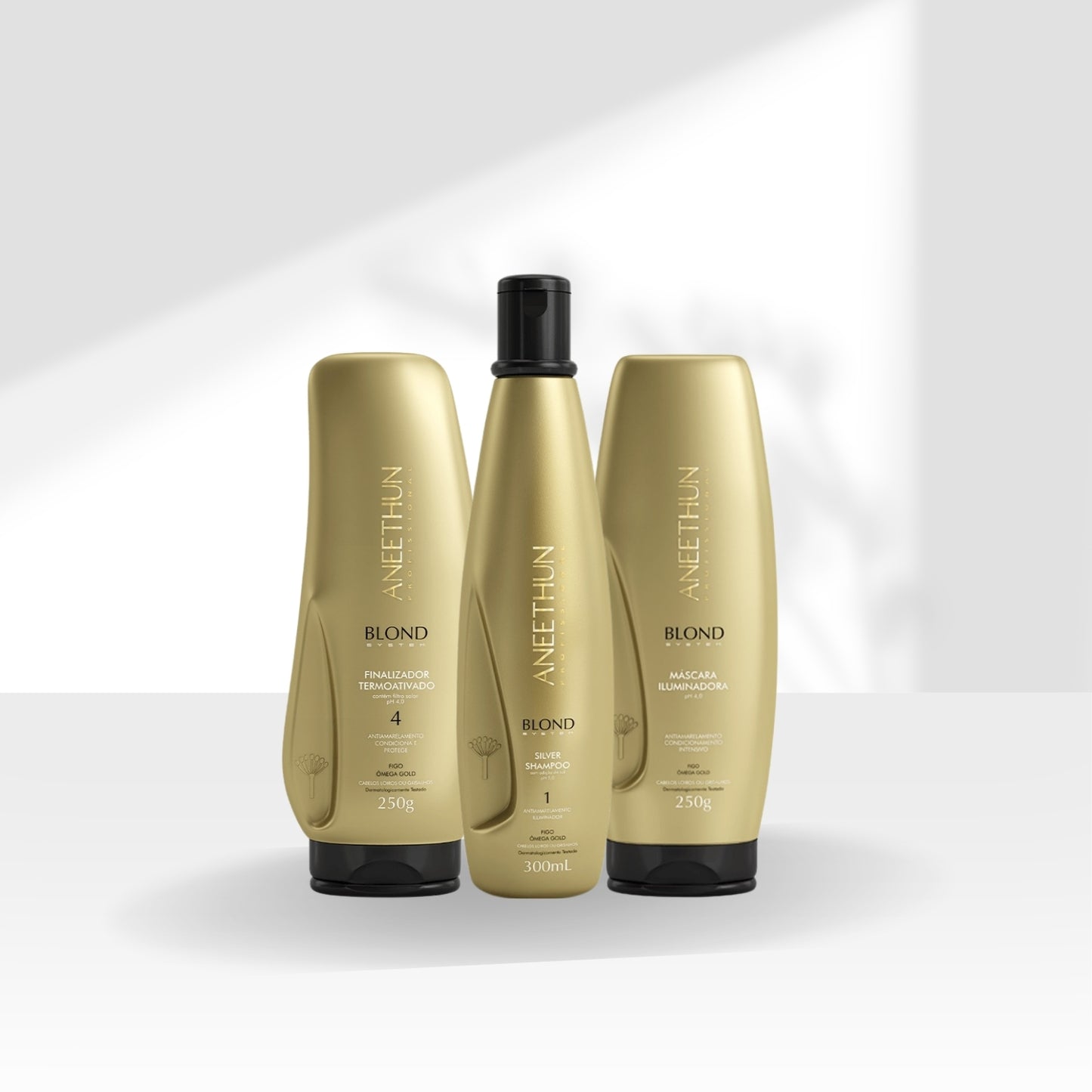 Kit Aneethun Blond Shampoo Silver 300 ml + Máscara 250 g + Finalizador 250 g
