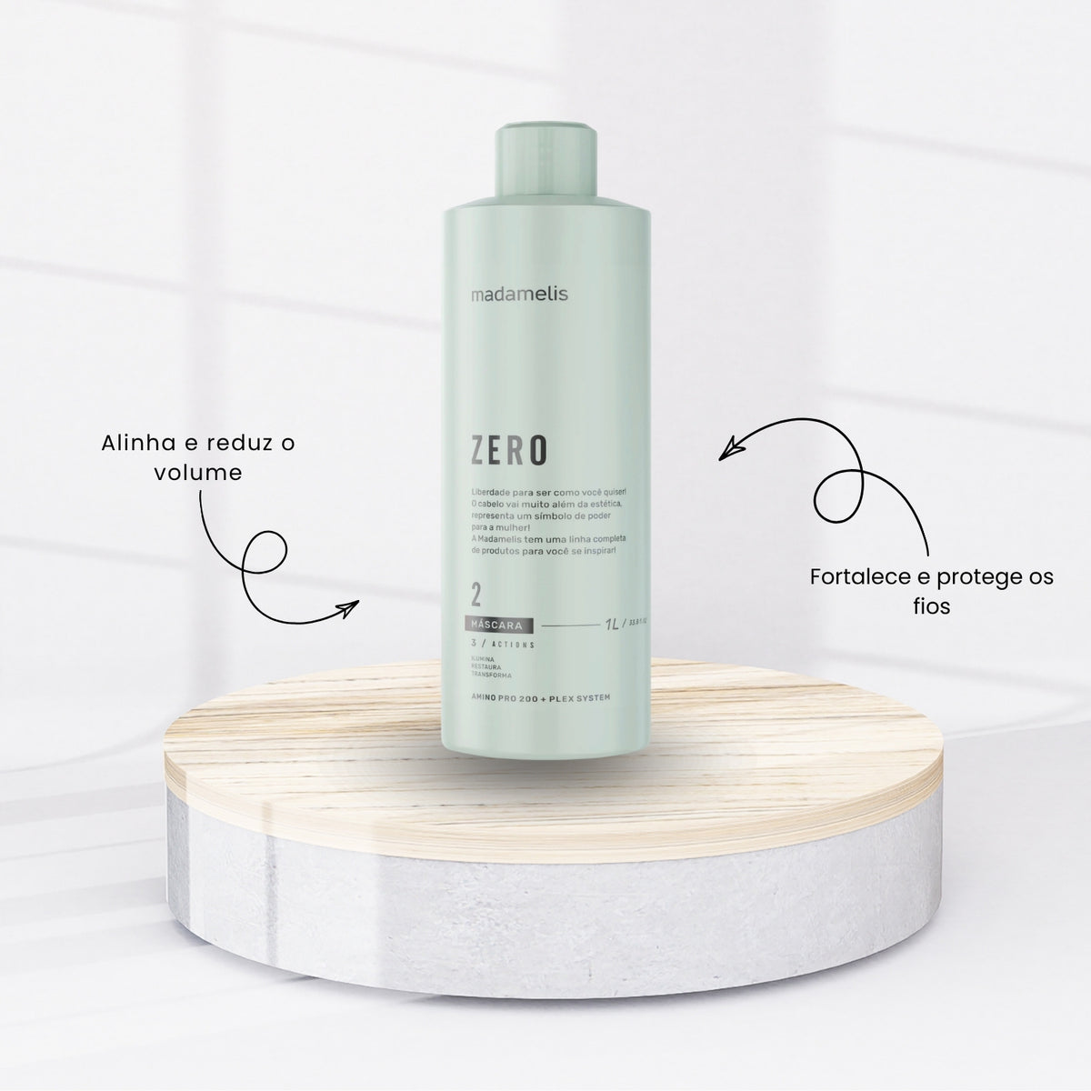 Kit Madamelis Zero Escova Progressiva Sem Formol Duo + Pro Mask Control