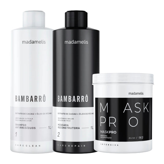 Kit Madamelis Bambarro Escova Progressiva Duo + Máscara Pro Mask Control
