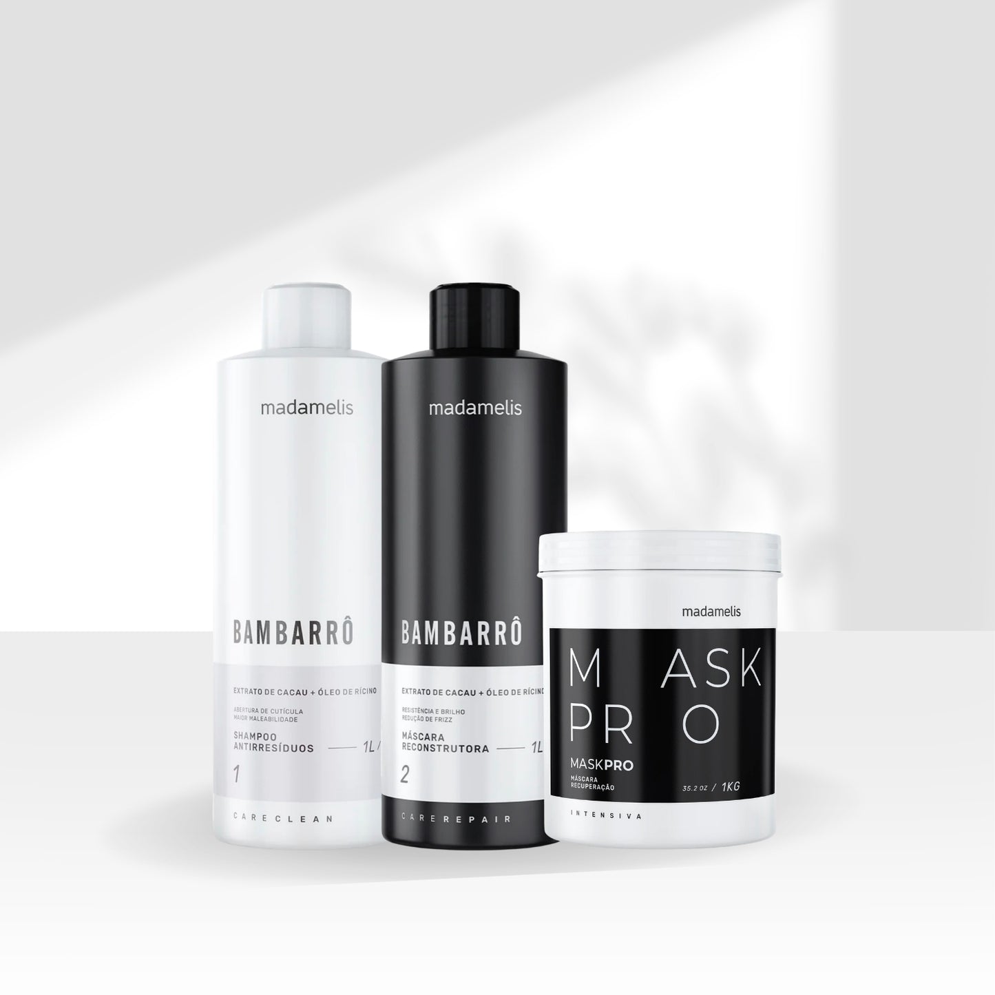 Kit Madamelis Bambarro Escova Progressiva Duo + Máscara Pro Mask Control