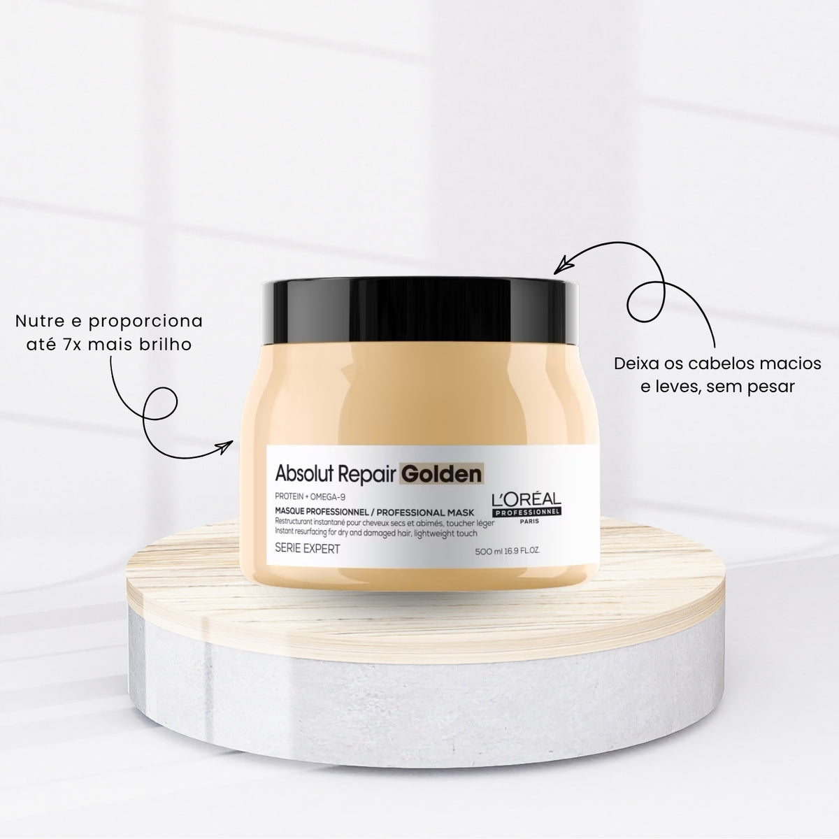 Kit Loreal Absolut Repair Gold Quinoa 2 Máscara 500 g