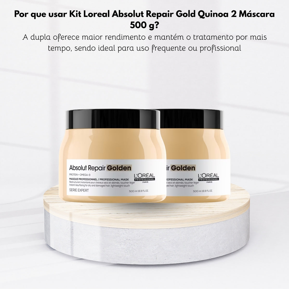 Kit Loreal Absolut Repair Gold Quinoa 2 Máscara 500 g