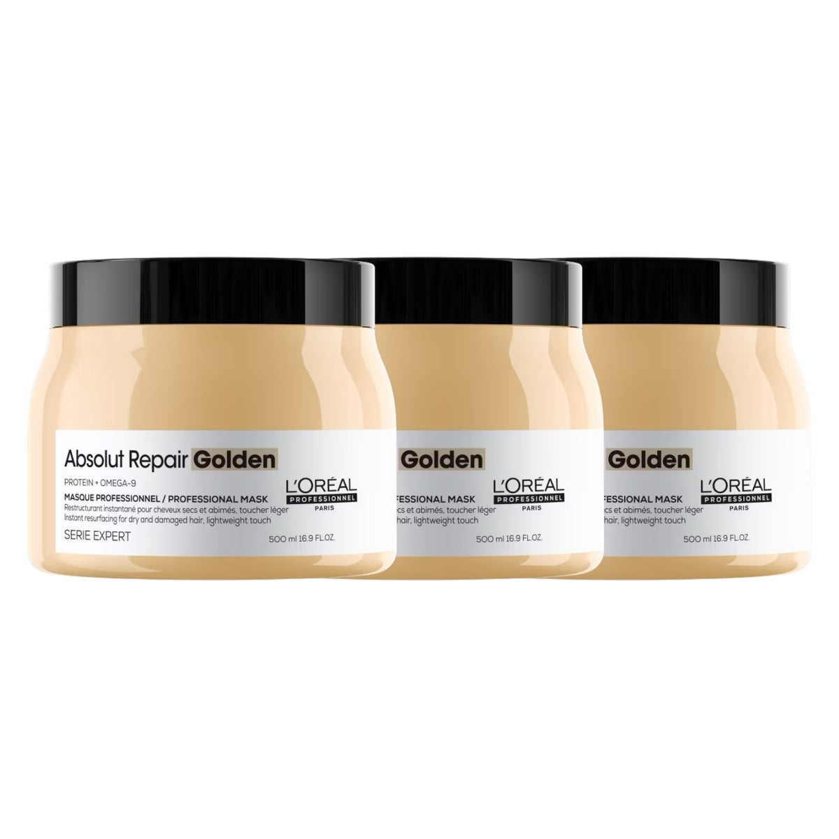Kit Loreal Absolut Repair Gold Quinoa 3 Máscara 500 g
