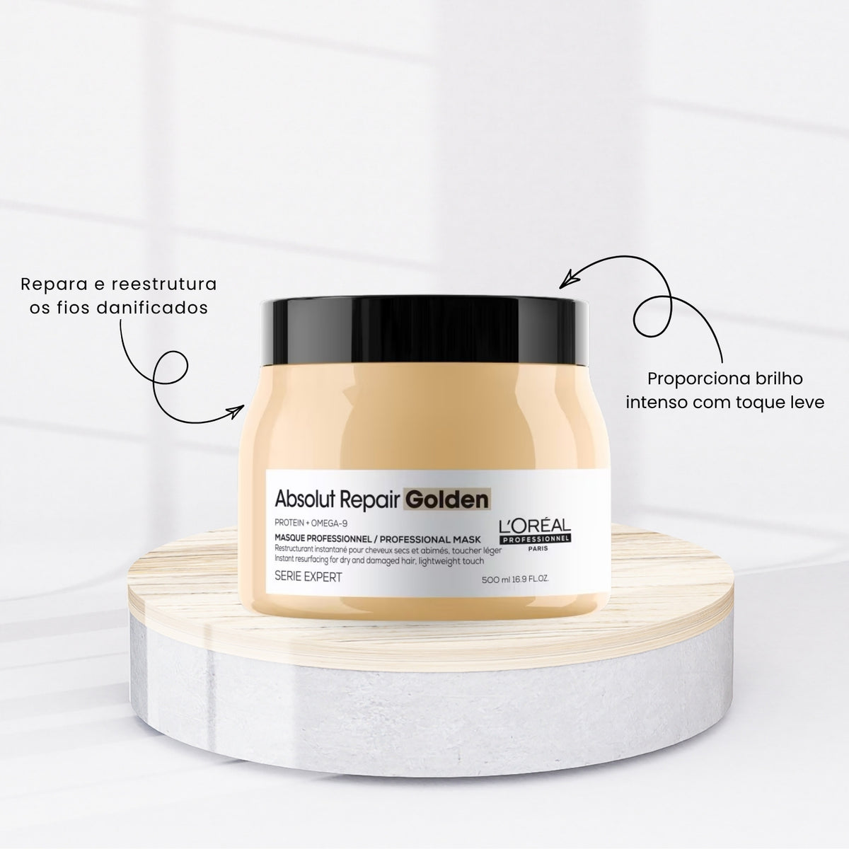 Kit Loreal Absolut Repair Gold Quinoa 3 Máscara 500 g
