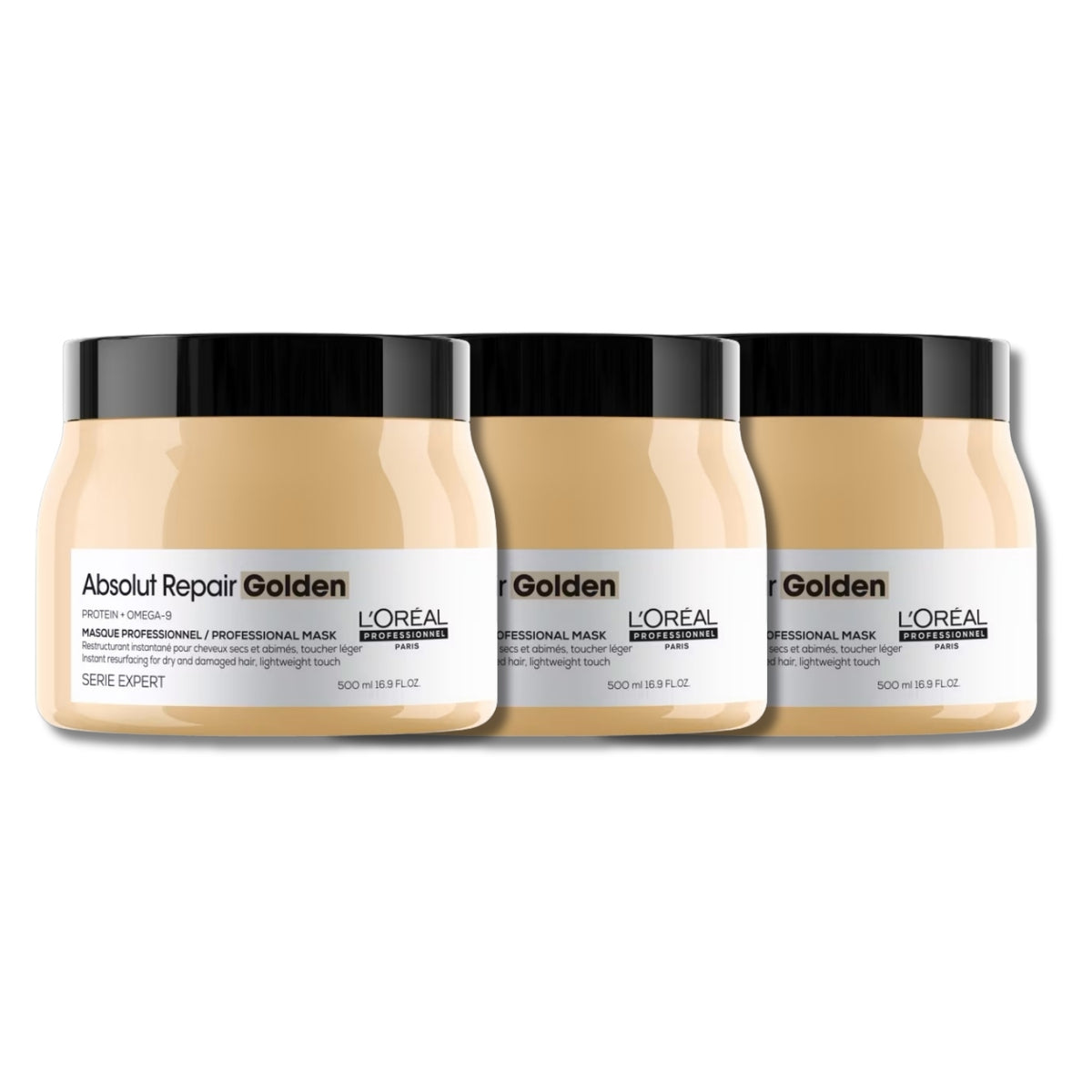 Kit Loreal Absolut Repair Gold Quinoa 3 Máscara 500 g